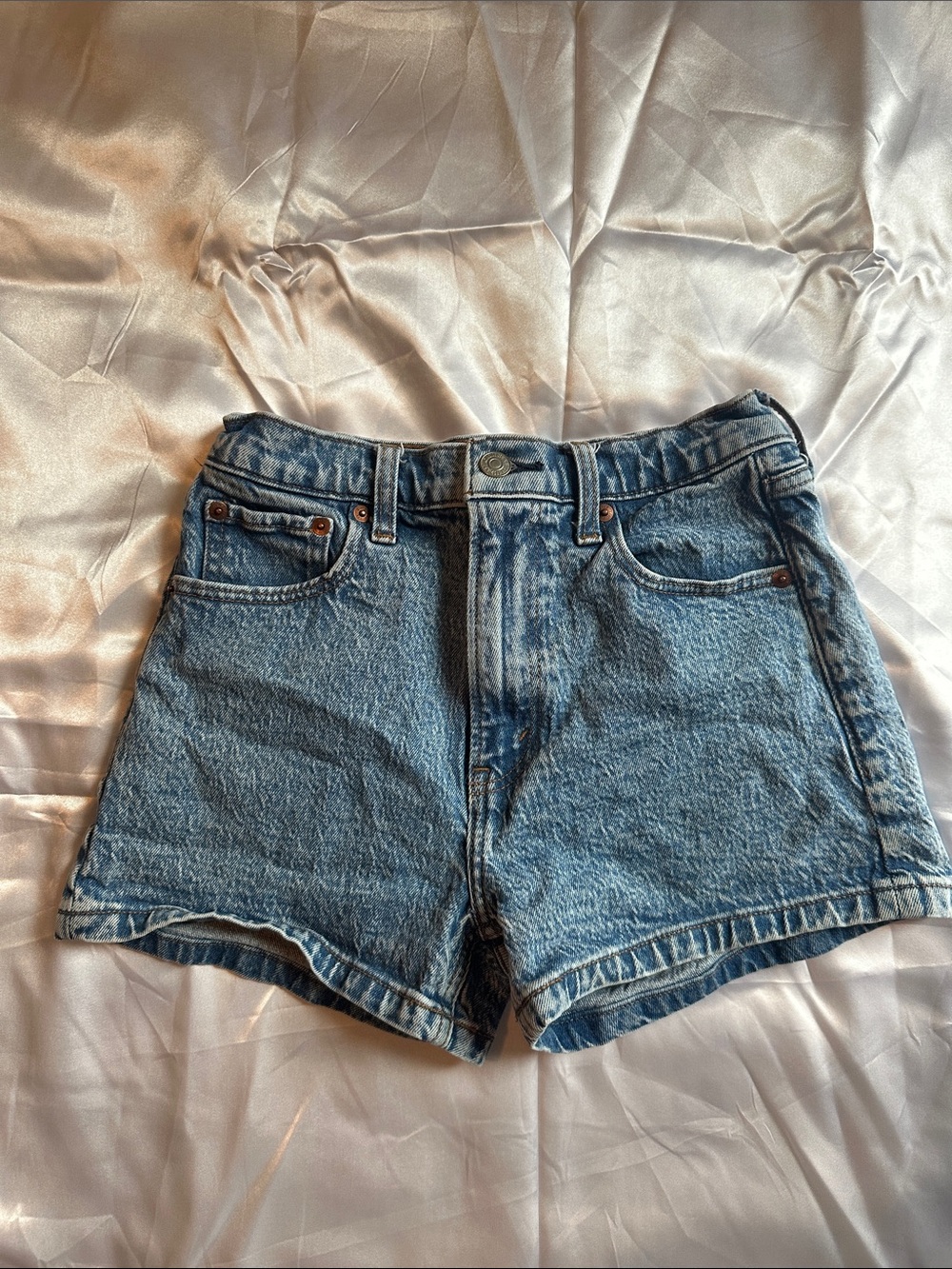 Vintage Abercrombie & Fitch Classic High-Rise Blue Denim Shorts